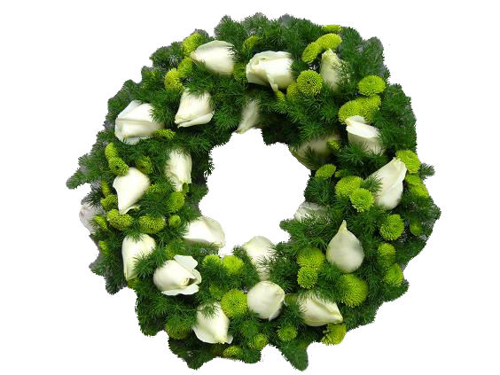 WD 19White Roses Garland  